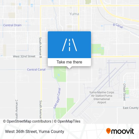 West 36th Street map