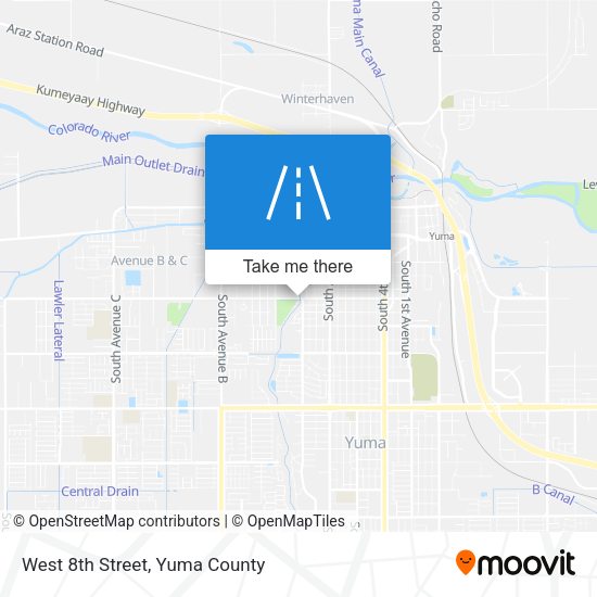 West 8th Street map
