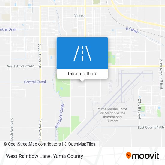 West Rainbow Lane map