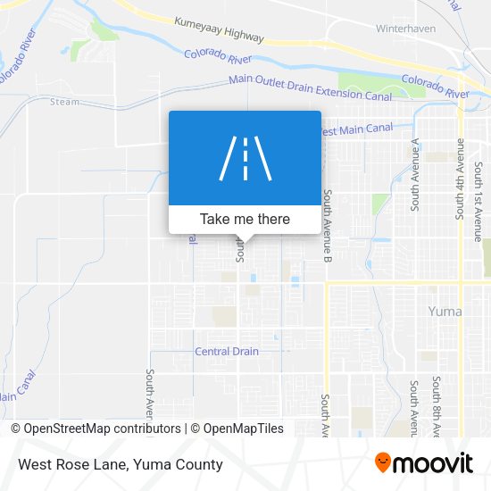 West Rose Lane map