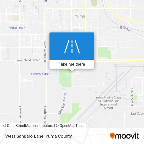 West Sahuaro Lane map