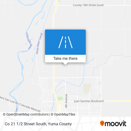 Co 21 1/2 Street South map