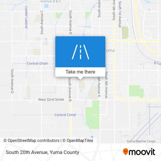 Mapa de South 20th Avenue
