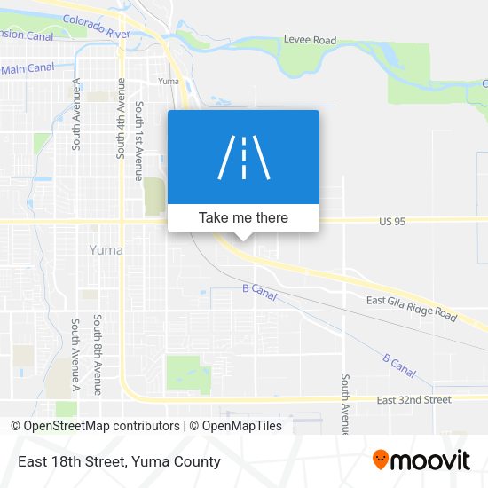 East 18th Street map