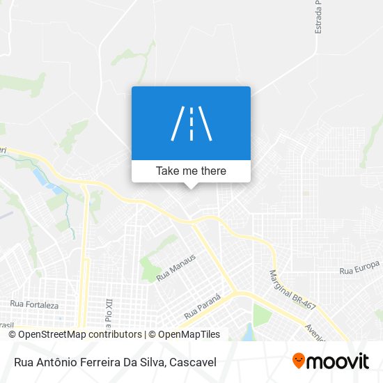 Mapa Rua Antônio Ferreira Da Silva