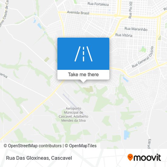 Rua Das Gloxíneas map
