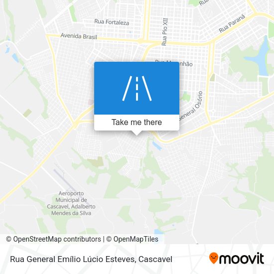 Rua General Emílio Lúcio Esteves map