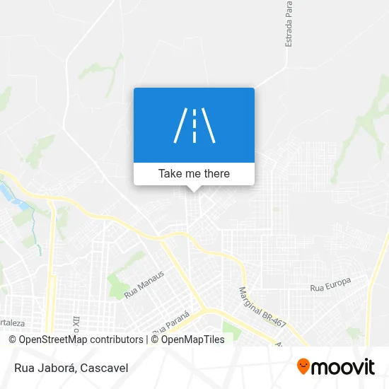 Rua Jaborá map
