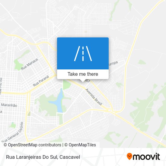 Rua Laranjeiras Do Sul map
