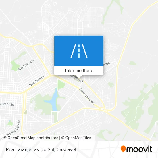 Rua Laranjeiras Do Sul map