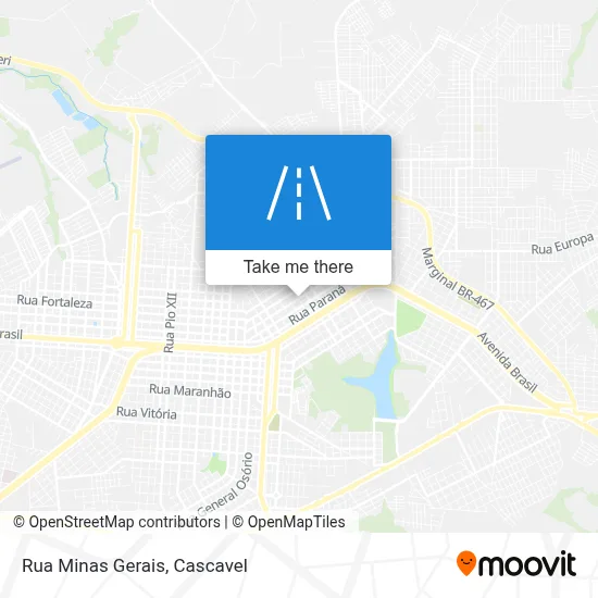 Rua Minas Gerais map