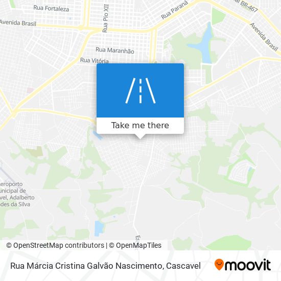 Mapa Rua Márcia Cristina Galvão Nascimento