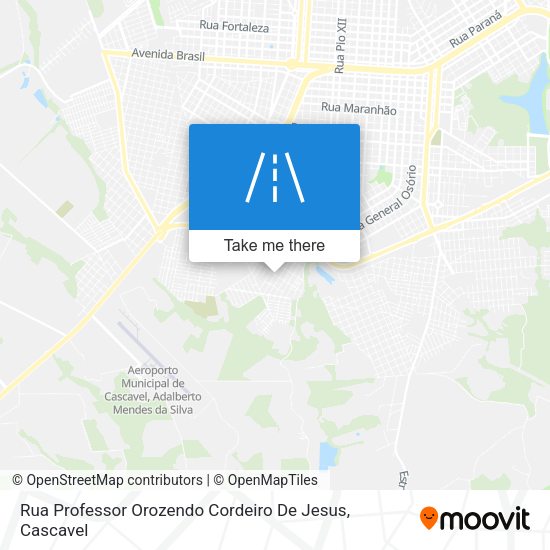 Rua Professor Orozendo Cordeiro De Jesus map