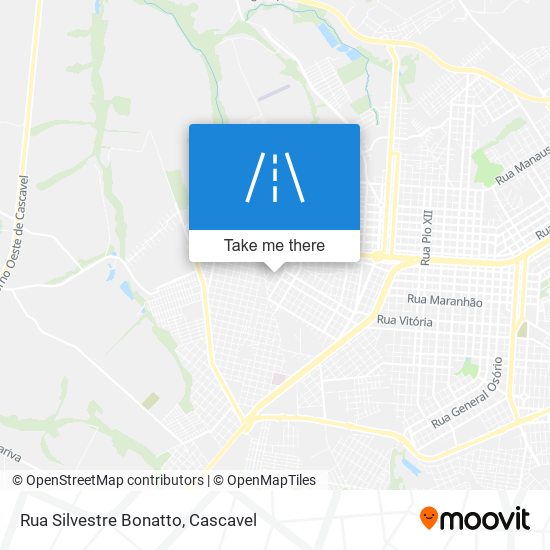 Mapa Rua Silvestre Bonatto