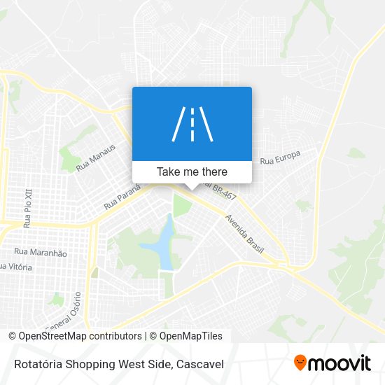 Rotatória Shopping West Side map