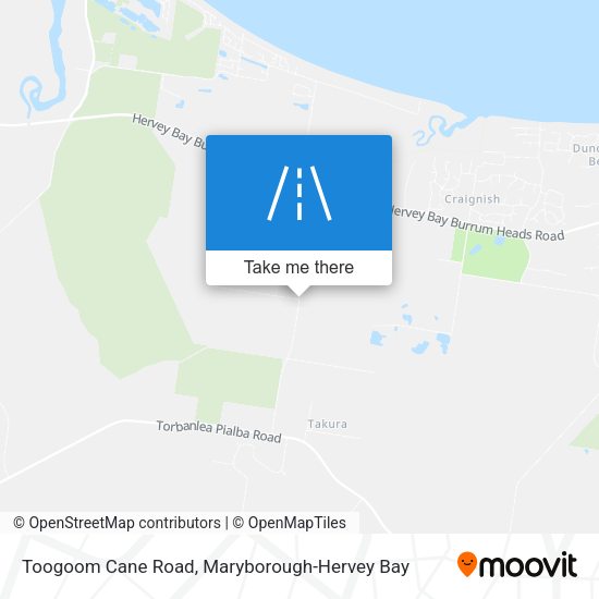 Toogoom Cane Road map