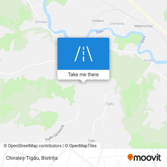 Chiraleș-Tigău map