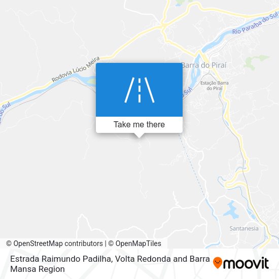 Estrada Raimundo Padilha map