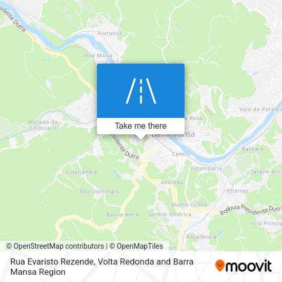 Rua Evaristo Rezende map