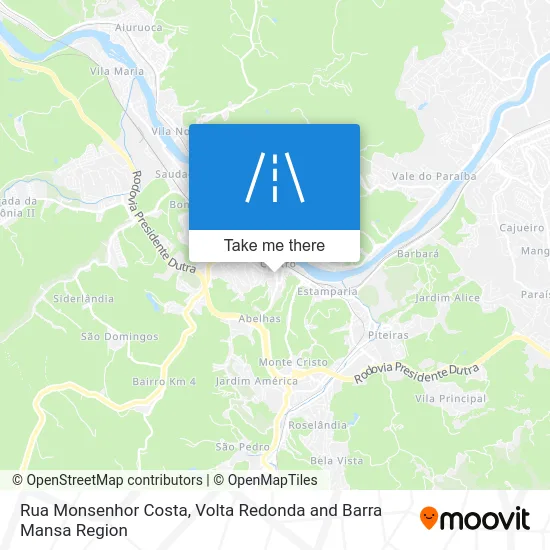 Rua Monsenhor Costa map