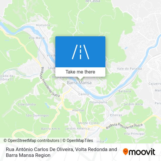 Rua Antônio Carlos De Oliveira map