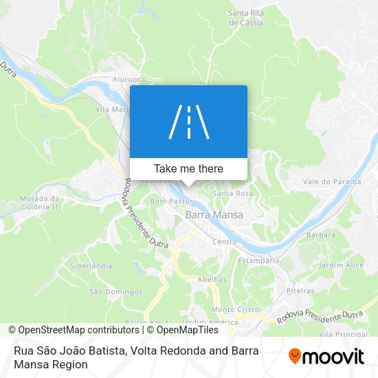 Rua São João Batista map