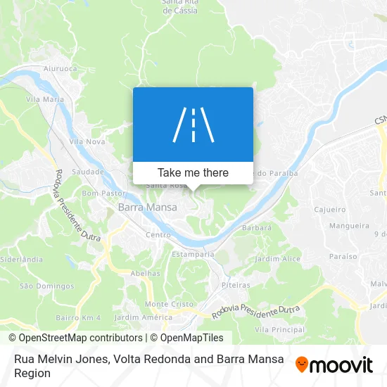 Rua Melvin Jones map