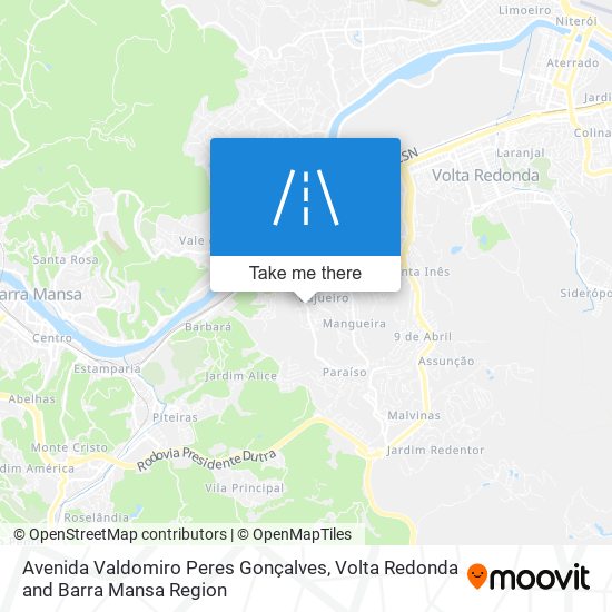 Mapa Avenida Valdomiro Peres Gonçalves