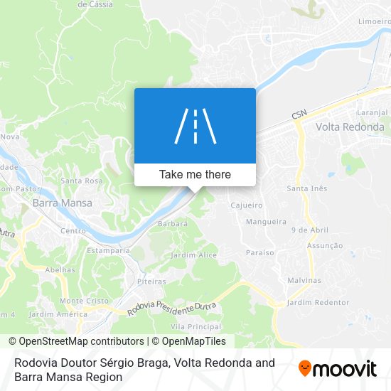 Rodovia Doutor Sérgio Braga map