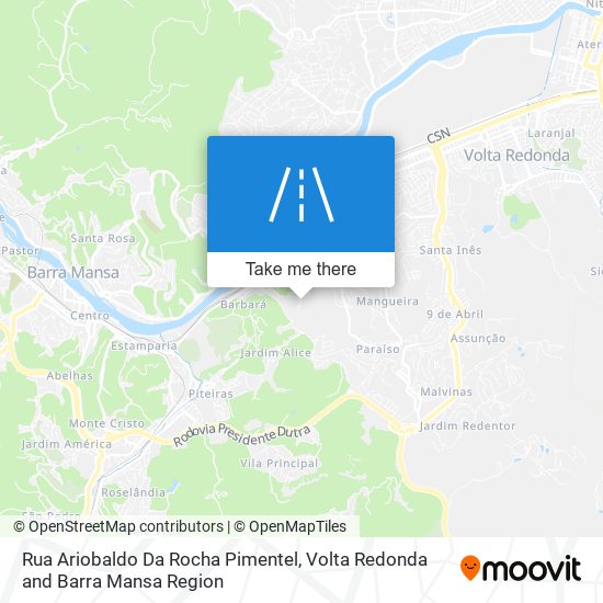 Mapa Rua Ariobaldo Da Rocha Pimentel