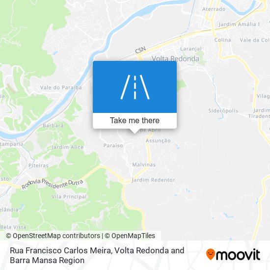 Mapa Rua Francisco Carlos Meira