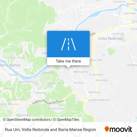Rua Um map