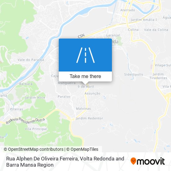 Mapa Rua Alphen De Oliveira Ferreira