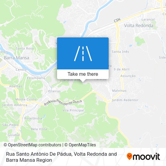Rua Santo Antônio De Pádua map
