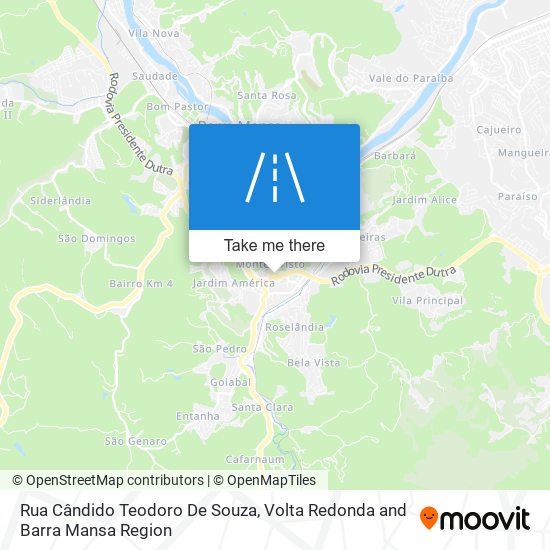 Mapa Rua Cândido Teodoro De Souza