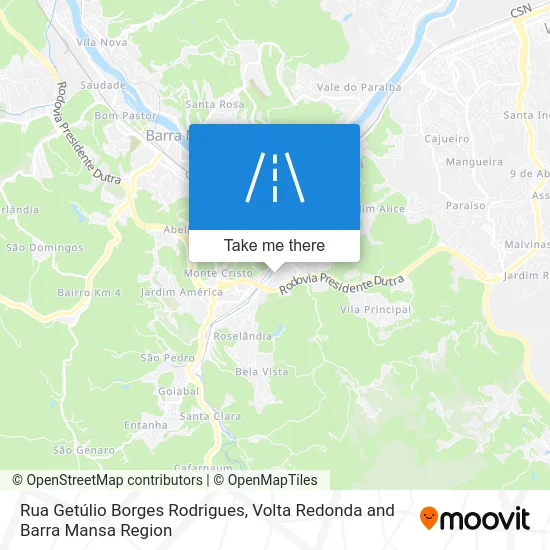 Rua Getúlio Borges Rodrigues map