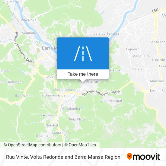 Rua Vinte map