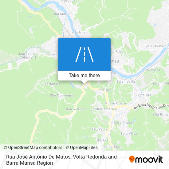 Rua José Antônio De Matos map