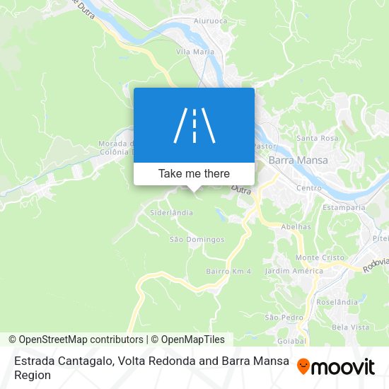 Estrada Cantagalo map