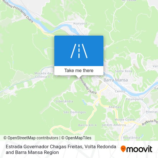 Estrada Governador Chagas Freitas map