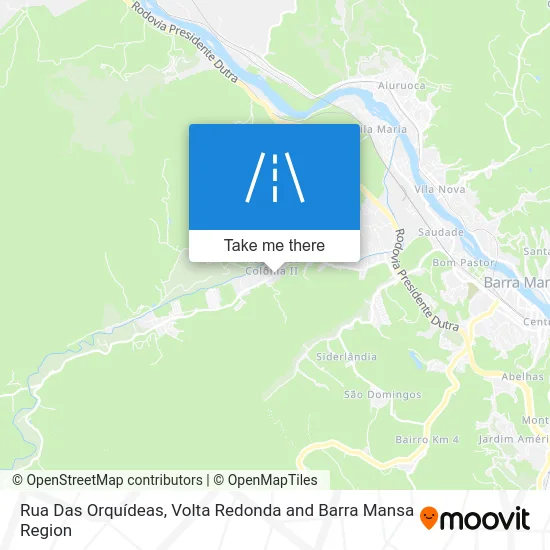 Rua Das Orquídeas map