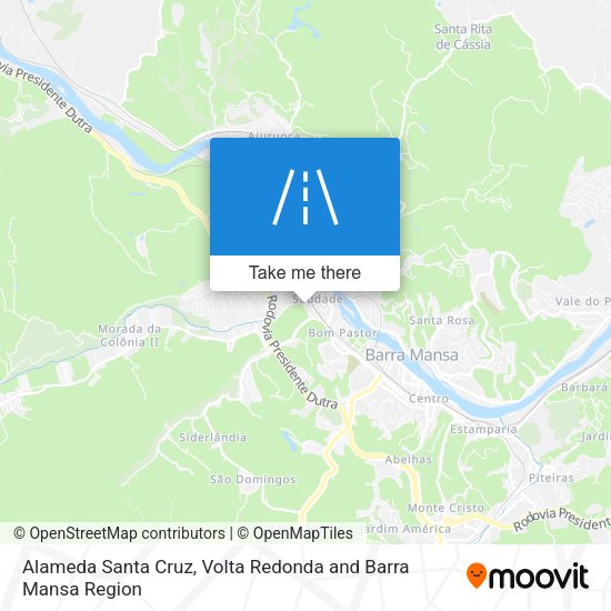 Alameda Santa Cruz map