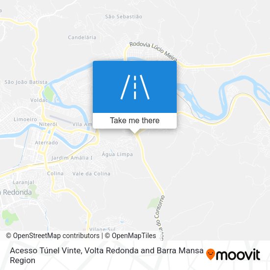 Acesso Túnel Vinte map