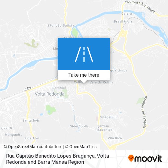 Mapa Rua Capitão Benedito Lopes Bragança