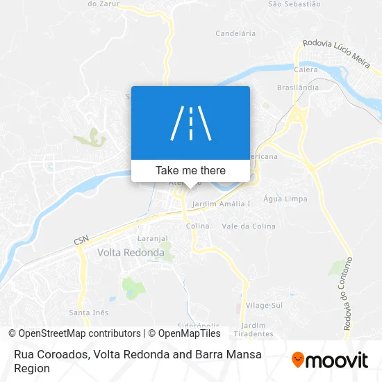 Rua Coroados map