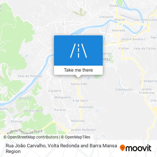 Mapa Rua João Carvalho