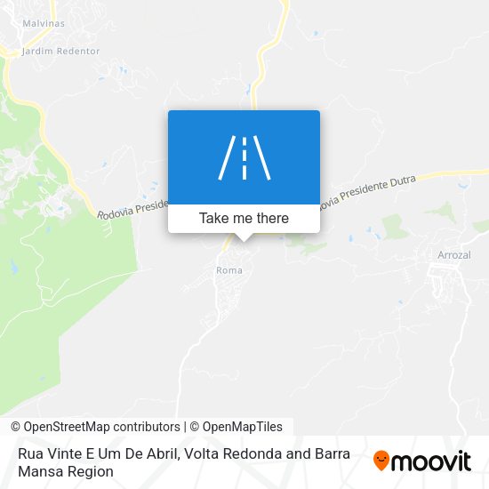 Rua Vinte E Um De Abril map