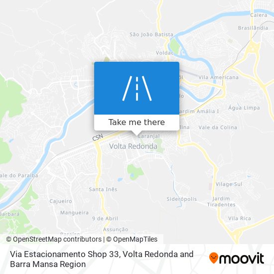 Mapa Via Estacionamento Shop 33