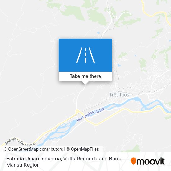 Estrada União Indústria map