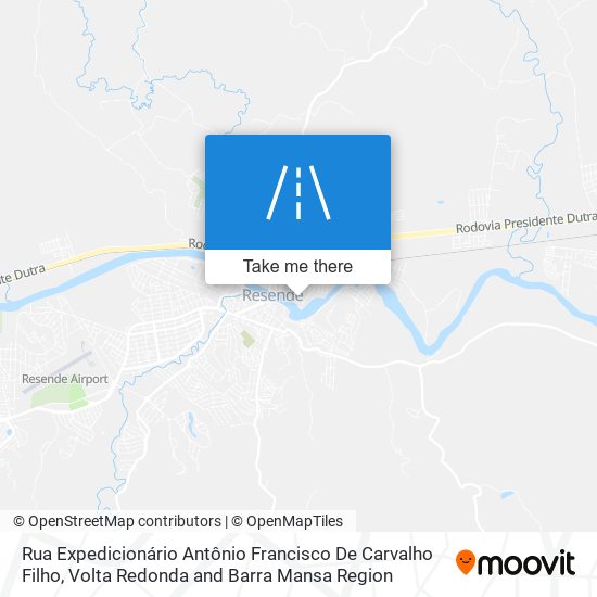 Rua Expedicionário Antônio Francisco De Carvalho Filho map